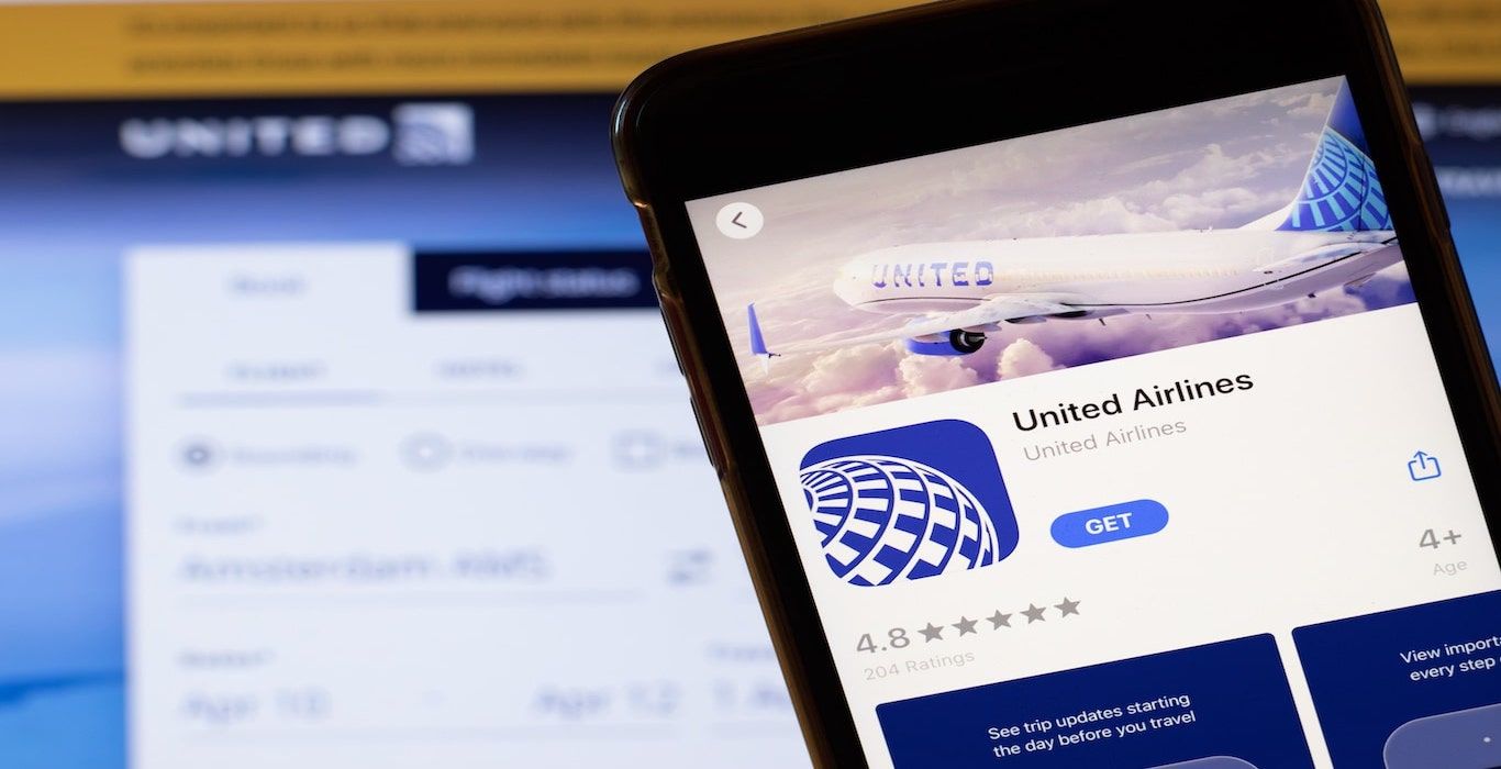 United checked online bag